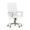 Flash Furniture White Leather Gold Frame High Back Chair GO-2286H-WH-GLD-GG - alternate 1